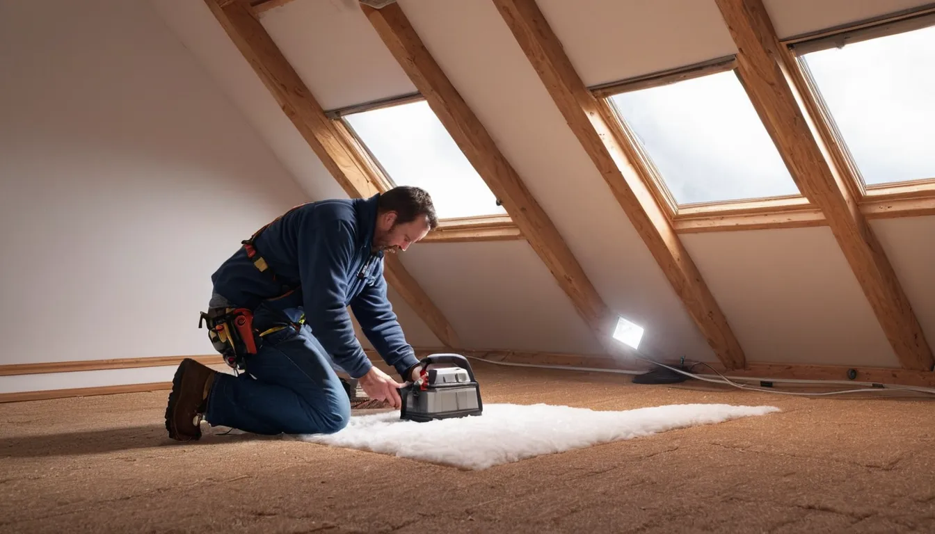 A local provider inspecting an attic for rodent entry points in a Elk Grove home